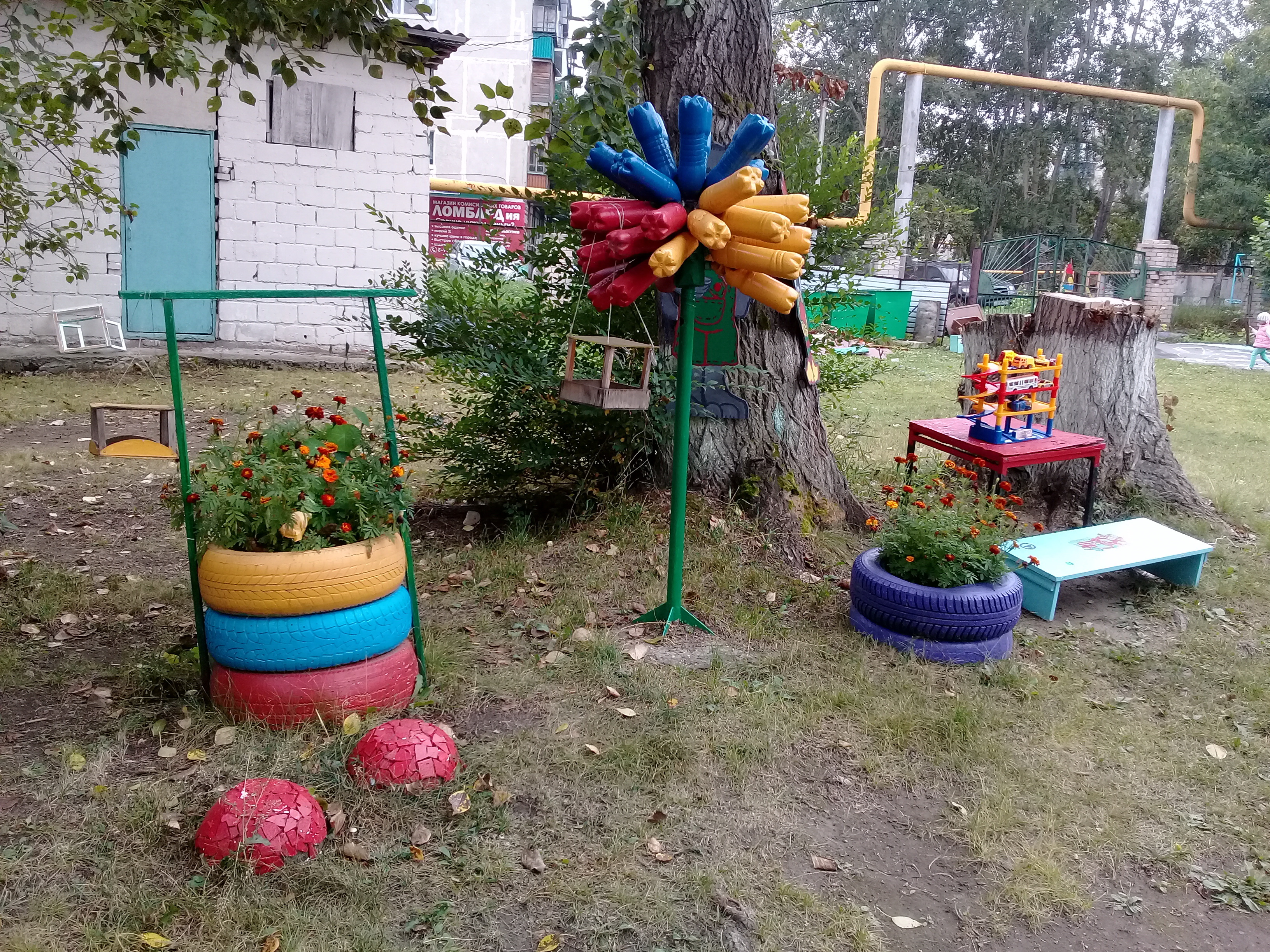 детские сады оформление участков фото